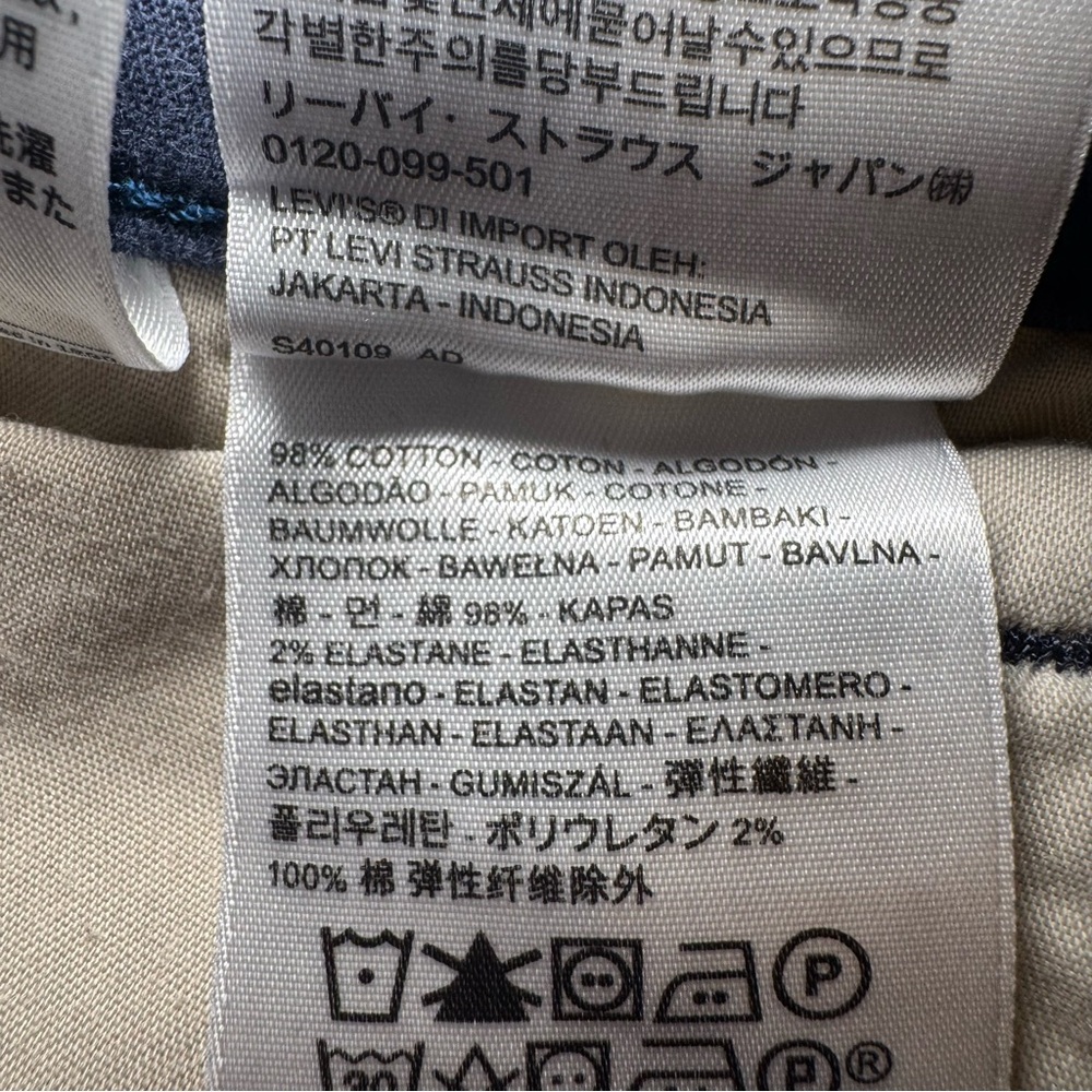 Men's Levi’s Navy Blue Chino Pants, XX Chino Standard Taper, Size 33x30 - Picture 4 of 5